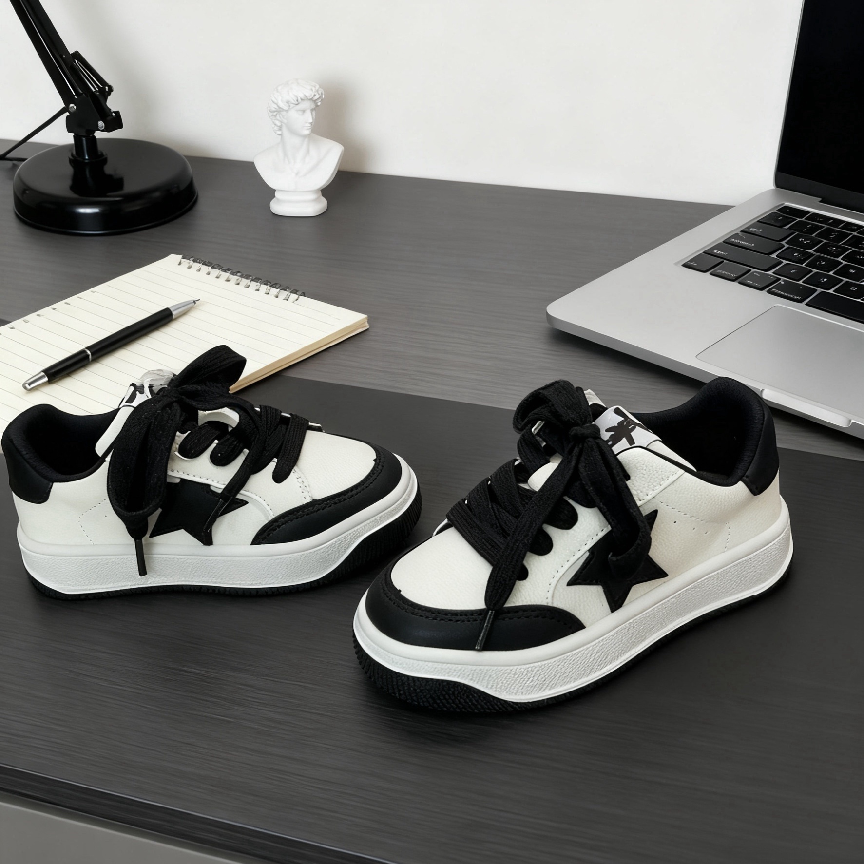 芭杜乐BADULE五角星经典板鞋百搭男女童学生透气魔术贴春秋季童鞋