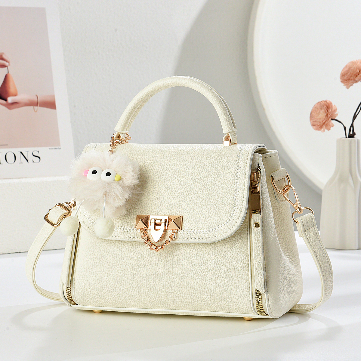 高级质感小方包女士手提单肩斜挎