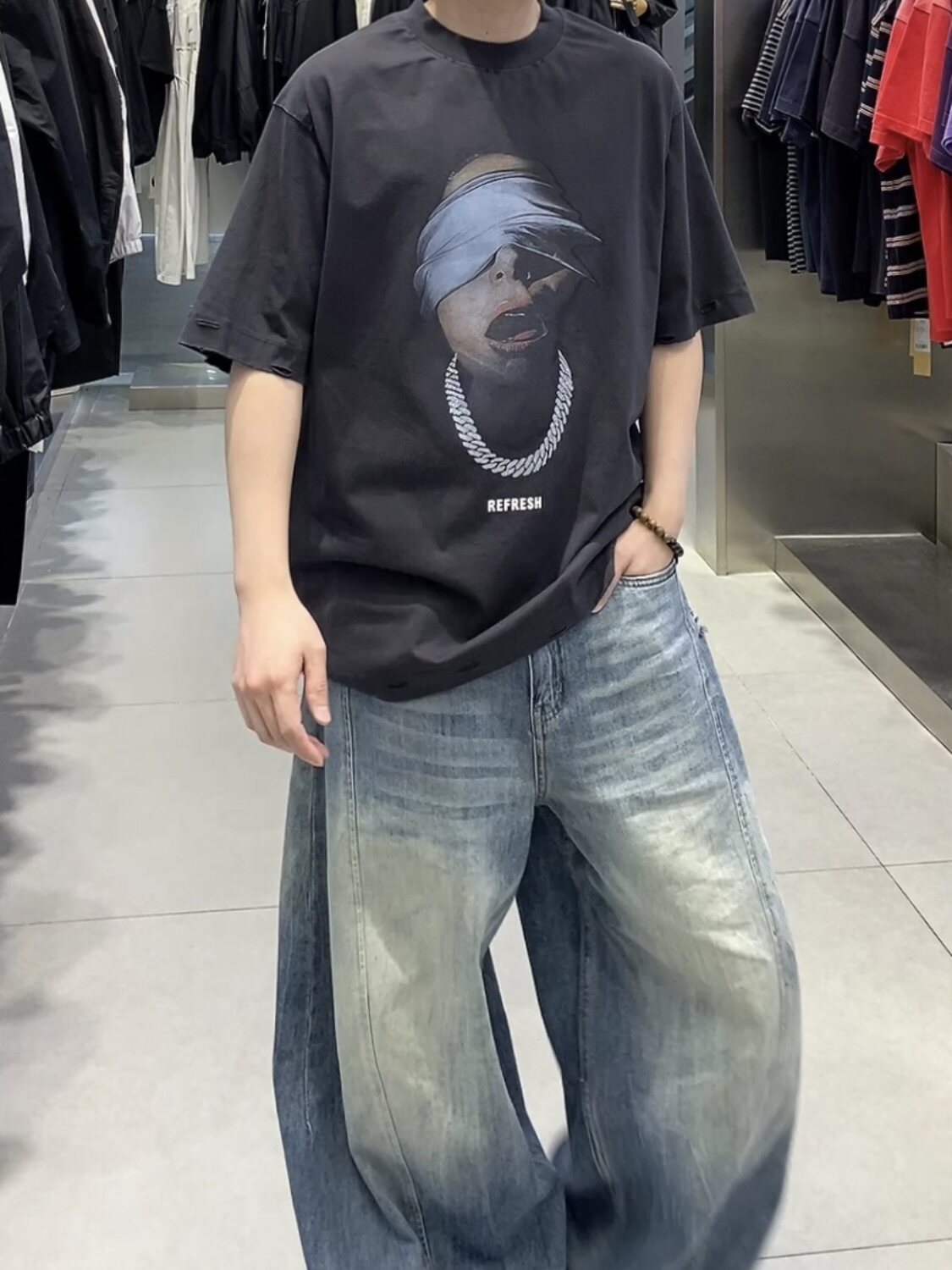 2026新款春装圆领短袖T恤男半袖上衣时尚百搭休闲宽松短袖