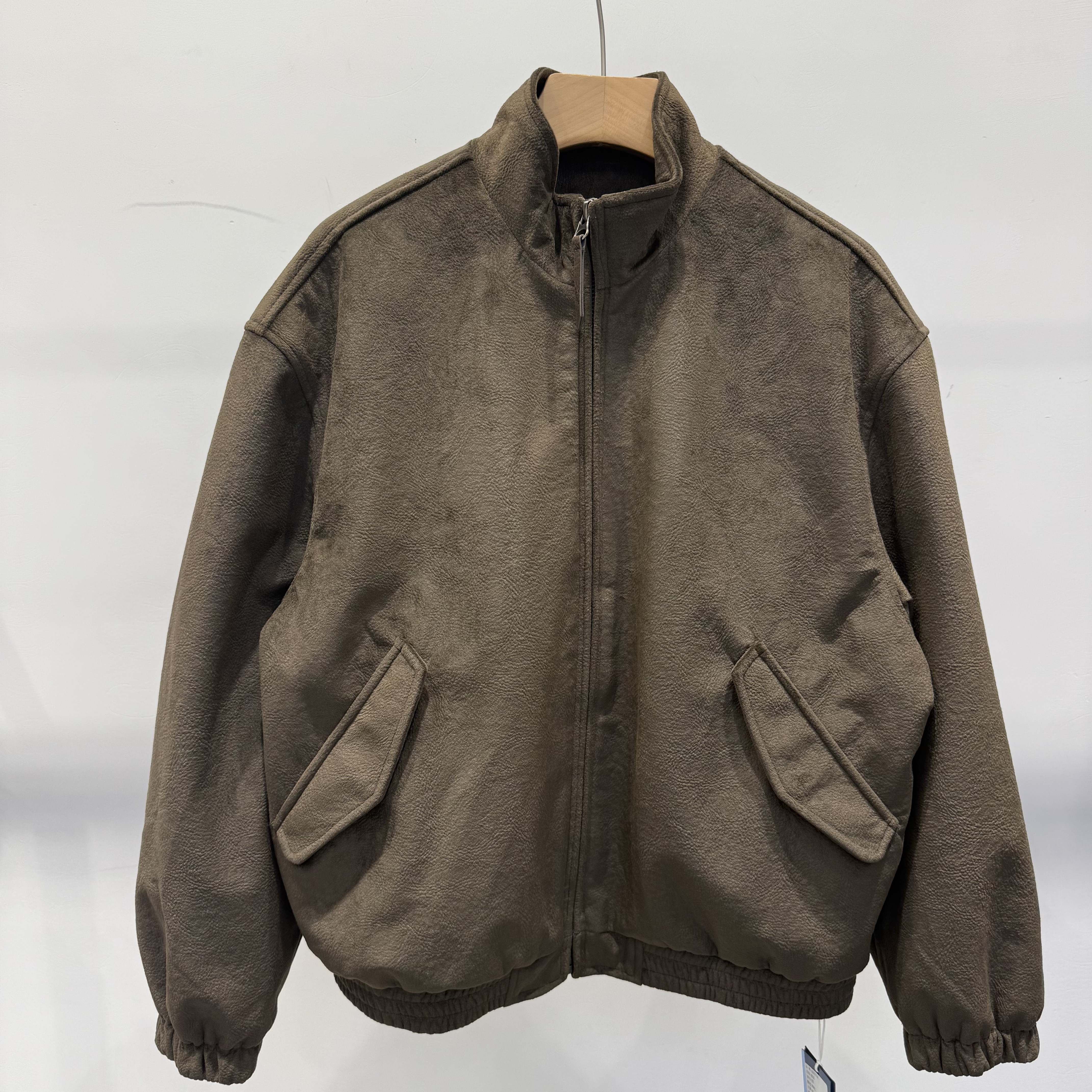 2025冬季新款男立领长袖麂皮绒棉服夹克外套宽松休闲百搭上衣