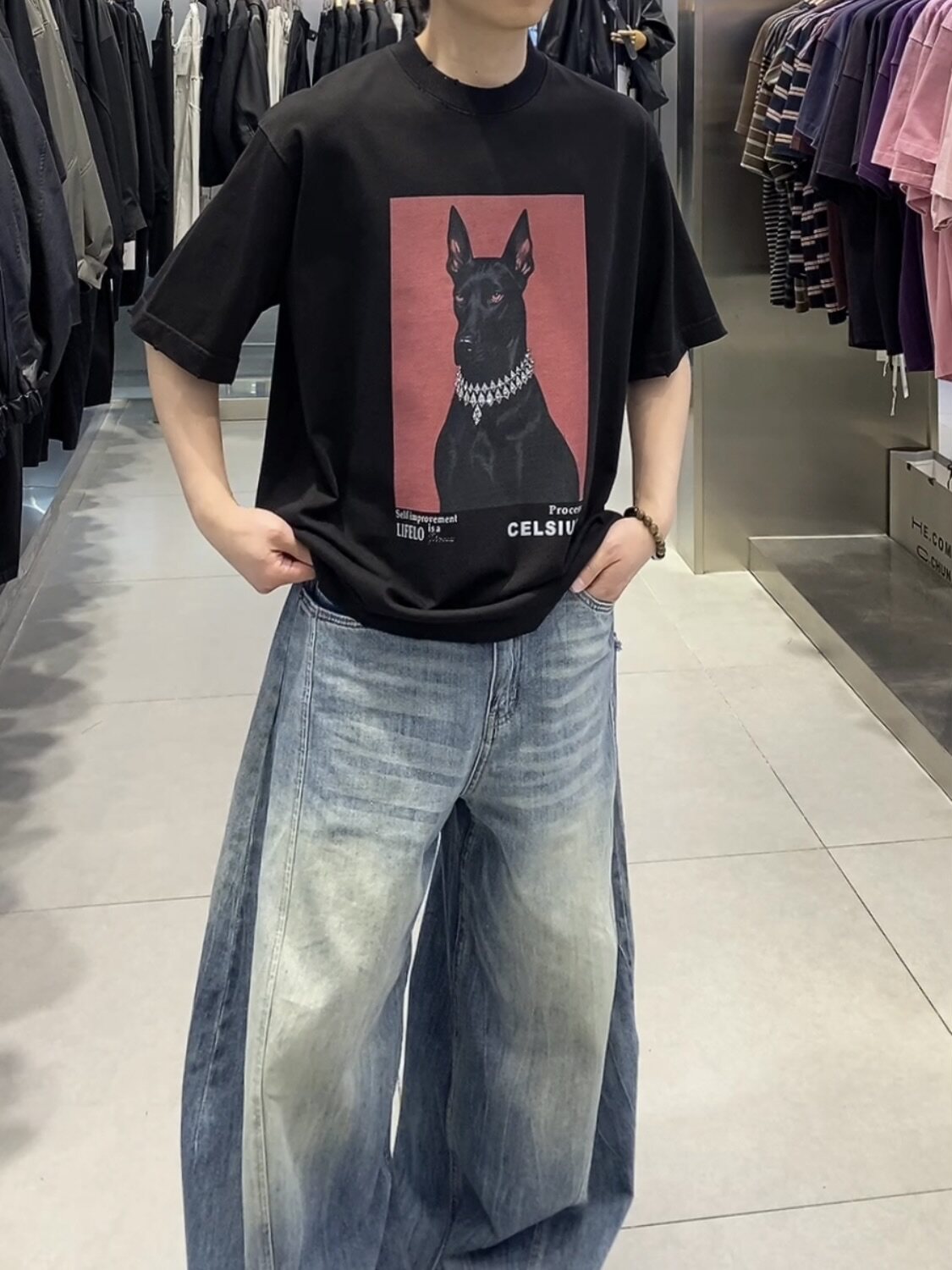 2026新款夏季圆领短袖T恤男宽松休闲百搭纯棉上衣