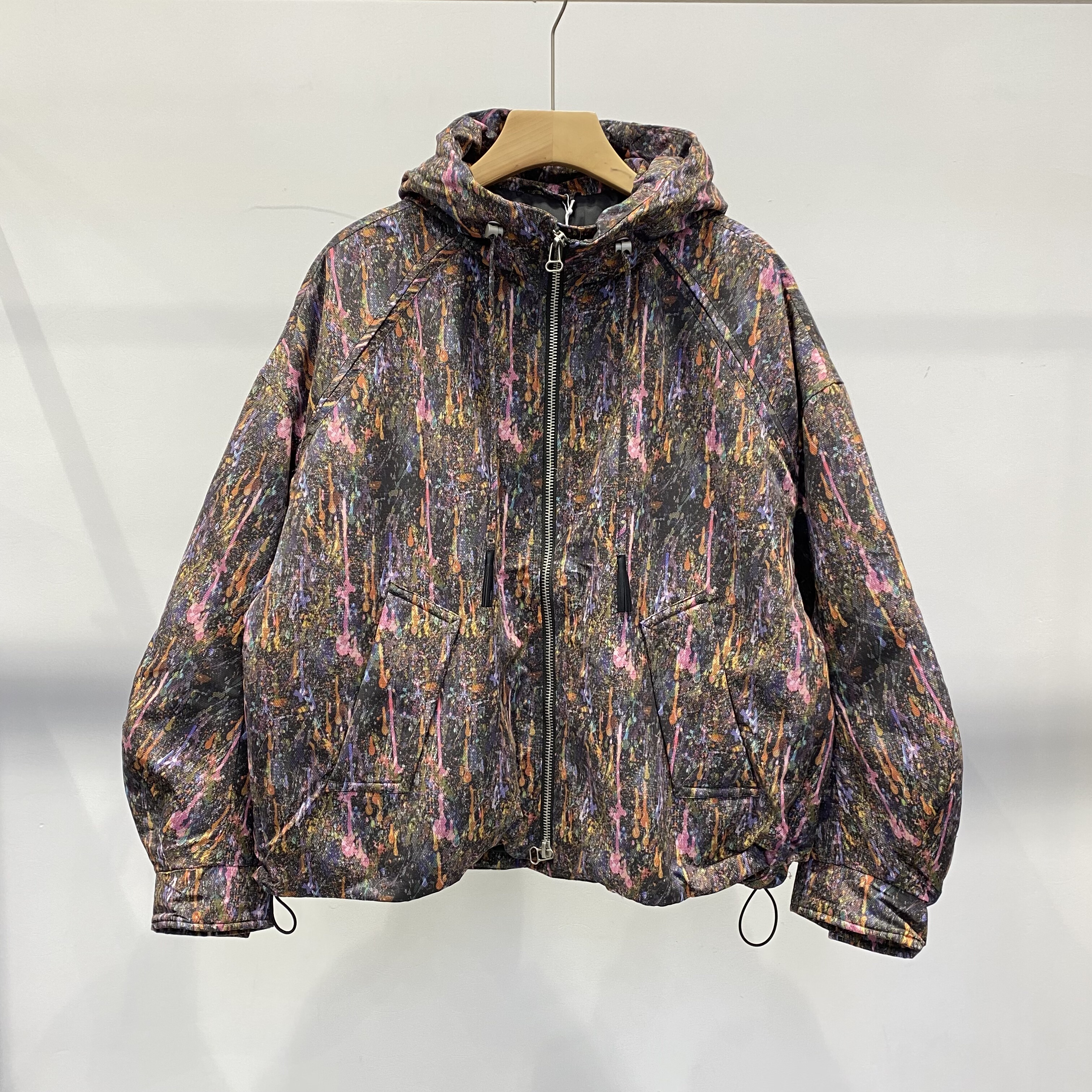 2025冬季新款男连帽彩色羽绒服蝙蝠袖洗水棉质外套宽松休闲百搭