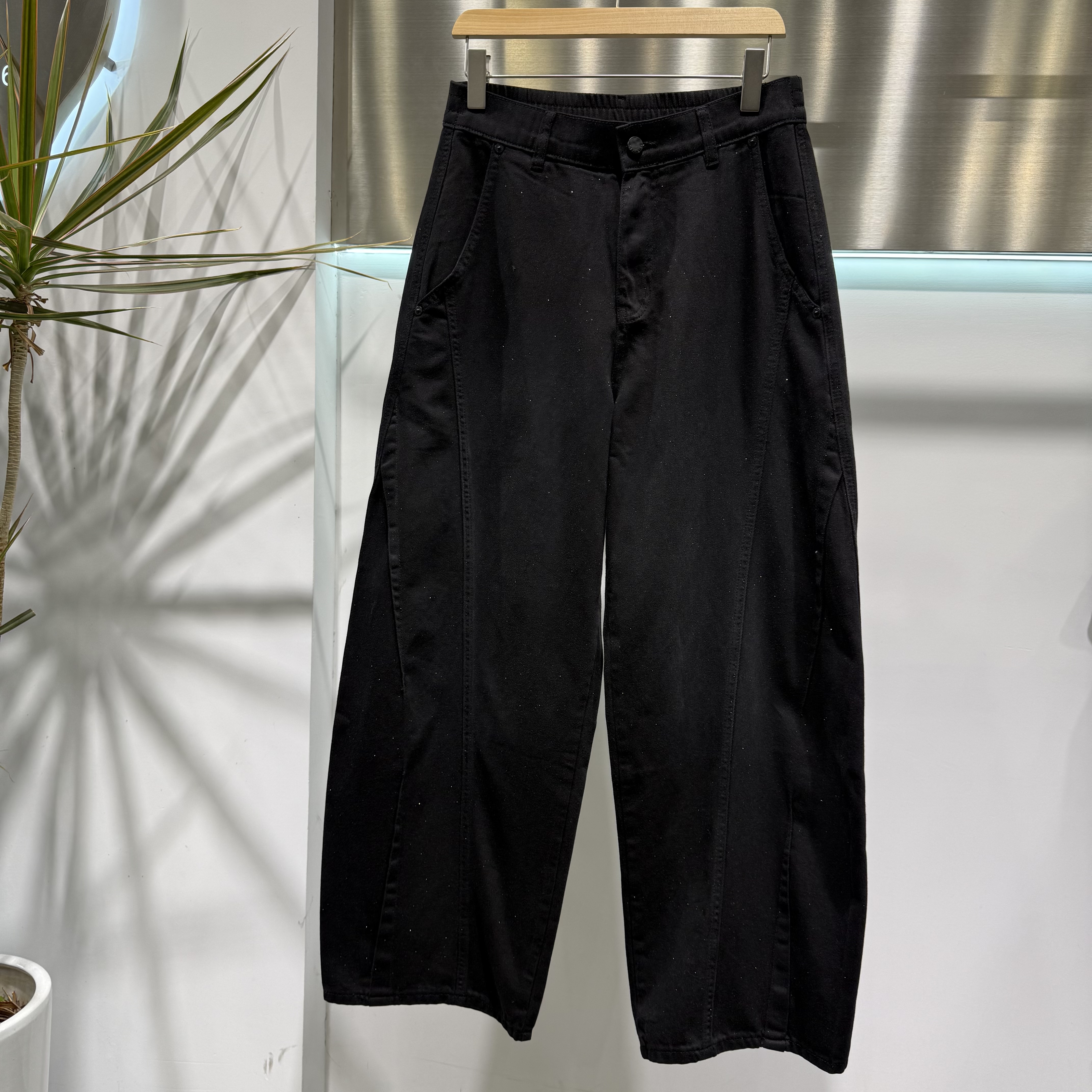 2026新款春装亮片牛仔裤男阔腿直筒裤时尚百搭裤子