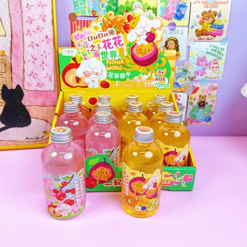 DuDu兔花茶假水起泡胶史莱姆好拉伸解压儿童水晶泥玩具减压玩具