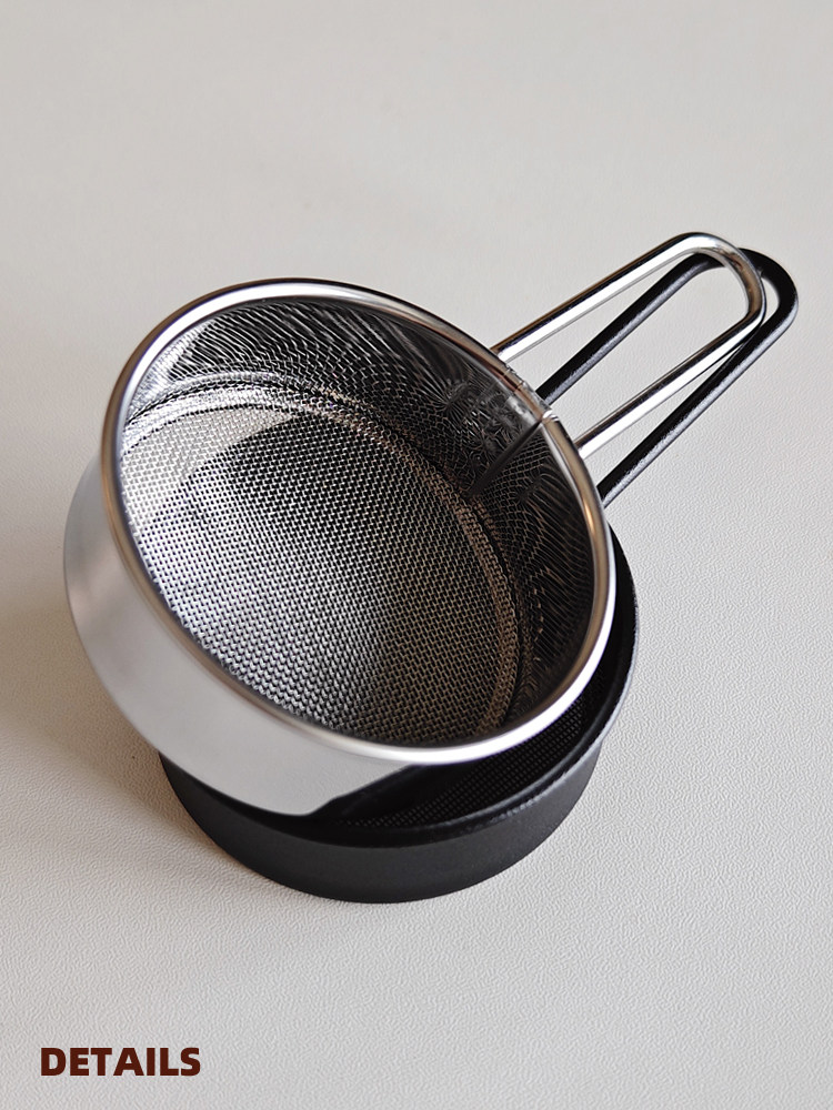 Japanese-style stainless steel matcha powder sieve, baking sugar powder, cocoa powder flour sieve, handheld mini filter screen, 40 mesh thumbnail 7