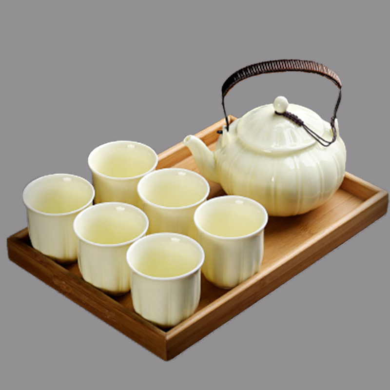 千禹兴茶具套装茶壶六杯大容量