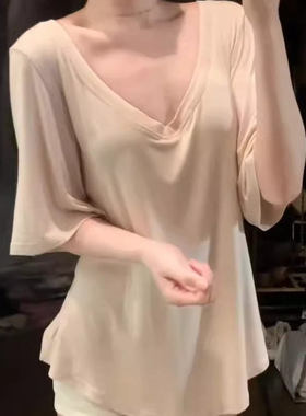 夏季辣妹显瘦中长款遮屁股上衣