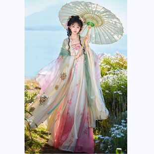 花朝记原创汉服女《春晓》新品唐制齐胸襦裙绣花大袖衫春夏款套装