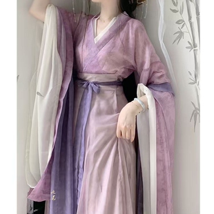 魏晋风原创2024新款夏季汉服女广袖南北朝大袖儒八破裙中国风古装