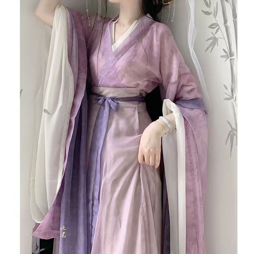 汉服女魏晋风大袖襦齐腰八破裙