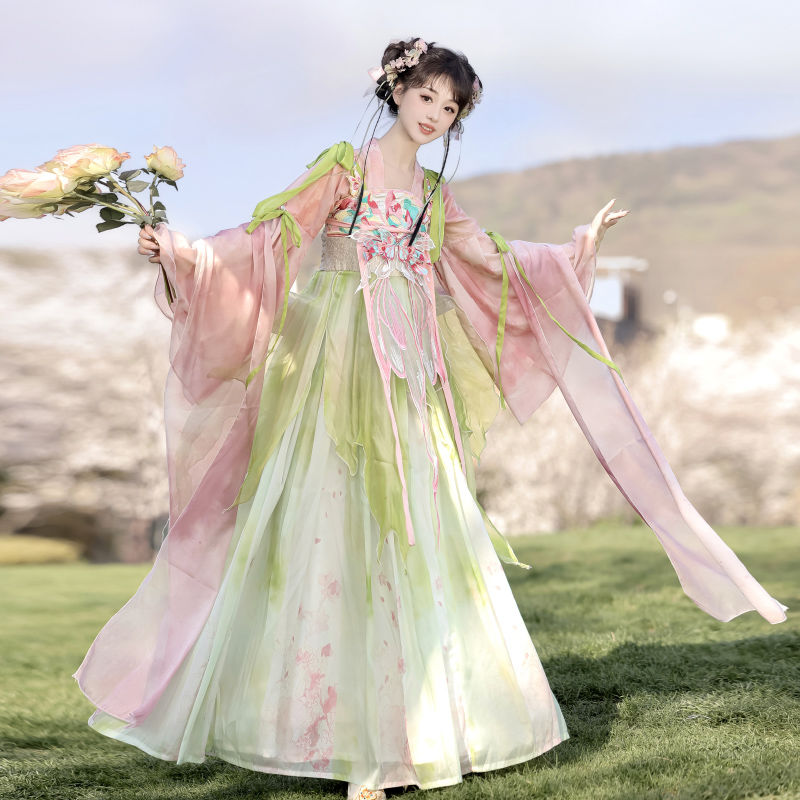 唐制汉元素飘逸刺绣仙女春秋