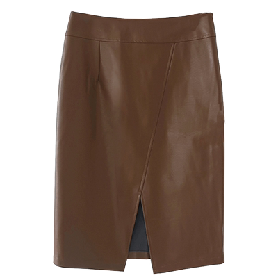 中长款百搭高腰修身不规则一步裙