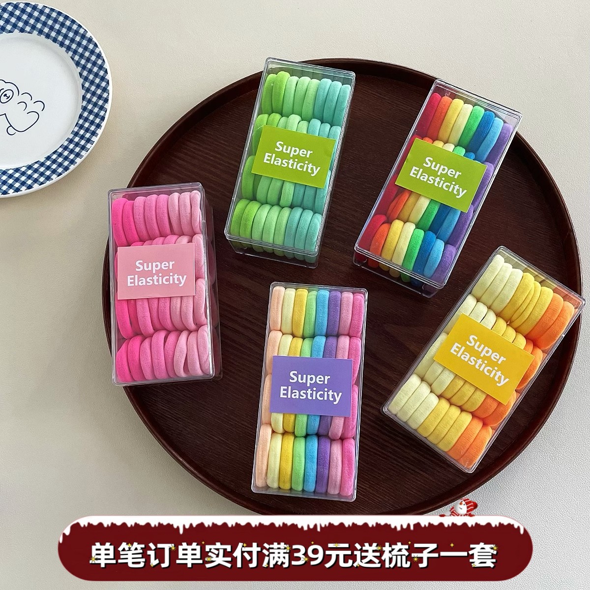 儿童发圈不伤发高马尾发绳扎头绳女童耐用高弹力橡皮筋小女孩皮套