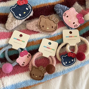 韩儿童可爱卡通小熊发夹女童宝宝刘海后脑勺头发贴发饰头饰碎发贴