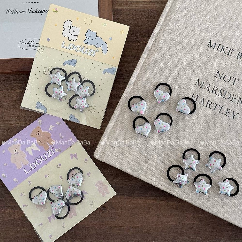 婴儿童银色皮波点发圈爱心星星发绳宝宝不伤发皮筋扎头发拇指头绳,童装/婴儿装/亲子装,发饰,淘宝优惠券,粉丝福利购,淘宝优惠卷