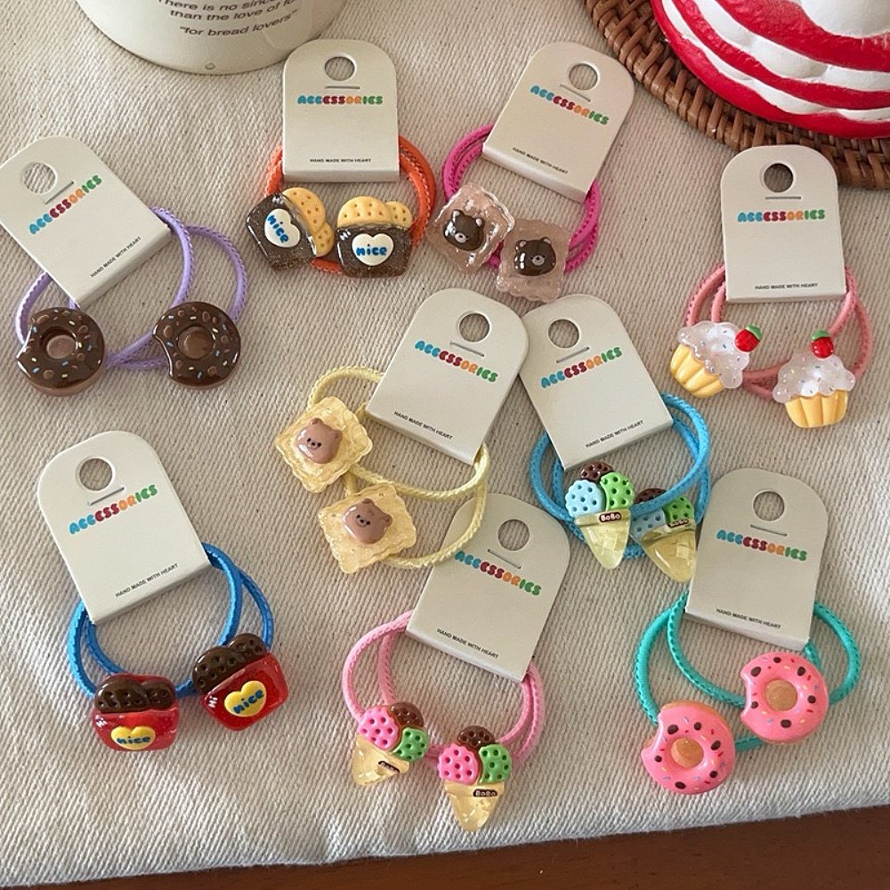 儿童可爱甜甜圈发绳女童扎头发皮筋宝宝高弹力不伤发头绳甜点发饰,童装/婴儿装/亲子装,发饰,淘宝优惠券,粉丝福利购,淘宝优惠卷