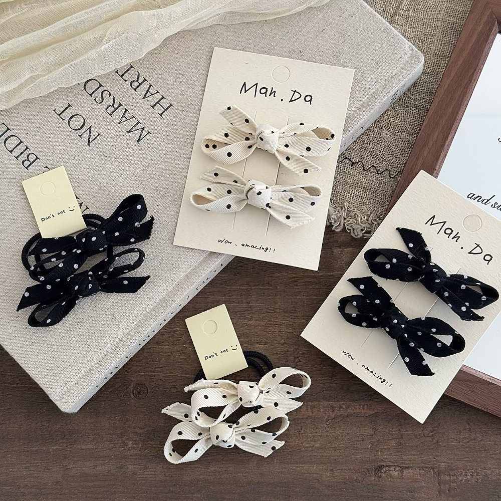 韩版女孩可爱黑白牛仔波点蝴蝶结发夹儿童布艺发绳女童简约刘海夹,童装/婴儿装/亲子装,发饰,淘宝优惠券,粉丝福利购,淘宝优惠卷