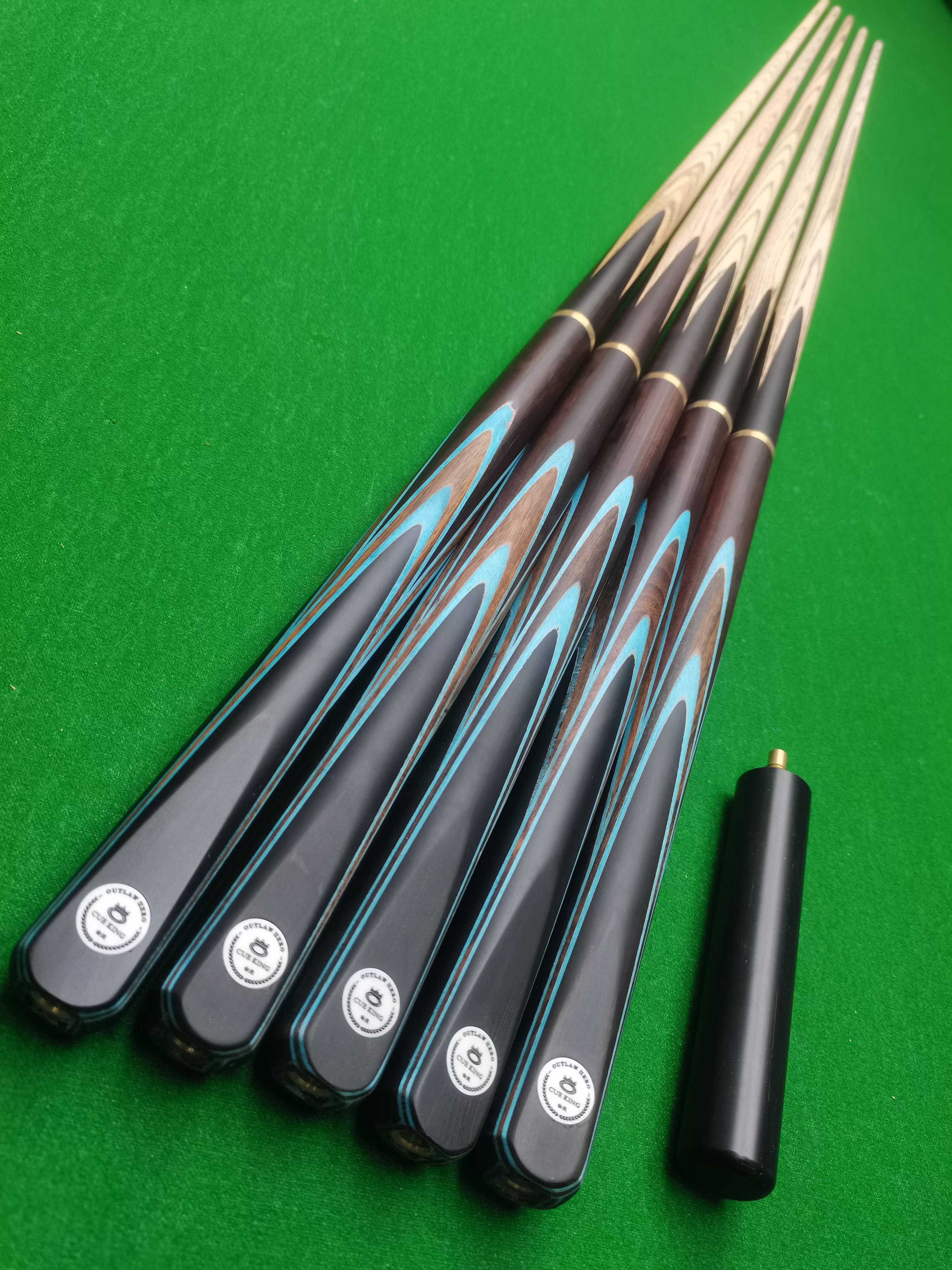 奥秘蓝孔雀波茨款台球厅会员杆,3/4三节中式黑八中头杆 顺丰包邮