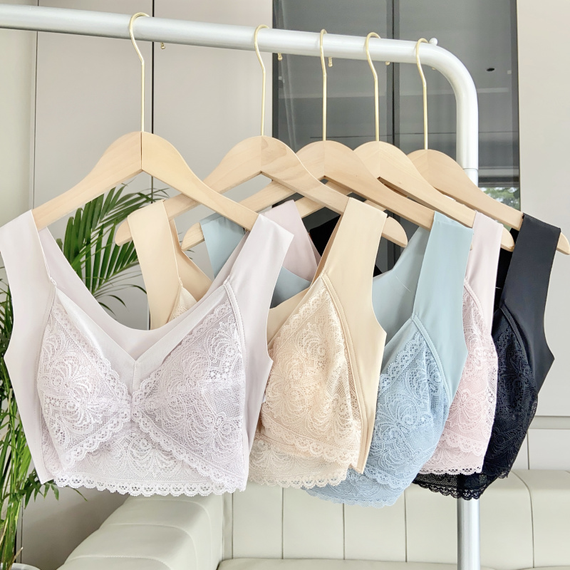 【自留N条】内衣文胸蕾丝舒适无钢圈薄款背心式睡眠无痕运动
