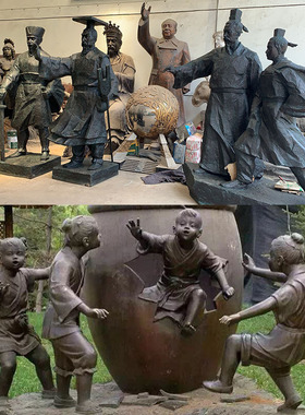 铸铜人物雕塑名人肖像广场人物景观摆件户外园林景观玻璃钢雕塑厂