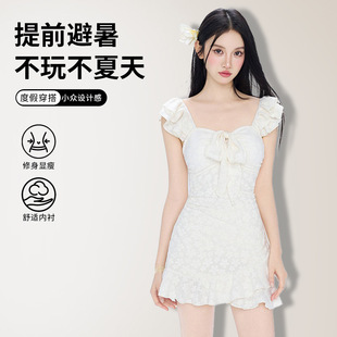 2026新款 显瘦遮肉度假温泉泳衣 连体泳衣甜美纯欲风大小胸聚拢修身
