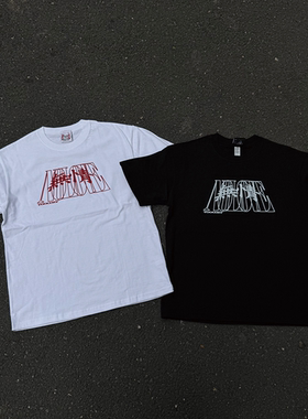 原创“无情”重磅纯棉小领口boxyT恤数码直喷亚文化男女学生短袖