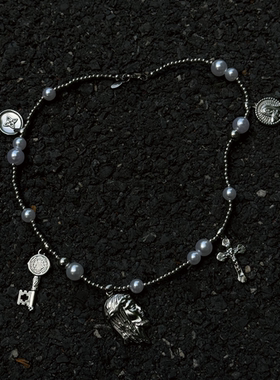 “东西”原创y2k甜酷辣项链辣妹中性亚比小众设计十字架项链