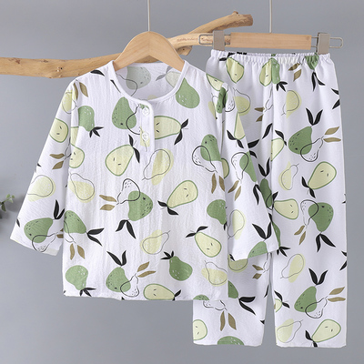 夏季儿童睡衣套装云朵棉薄款男女童宝宝家居服中大童空调服两件套