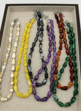 韩版新款亚克力醋酸水滴项链 个性设计感网红项饰项链女