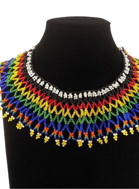 新款欧美时尚饰品个性潮流夸张彩色小众潮流米珠项链女