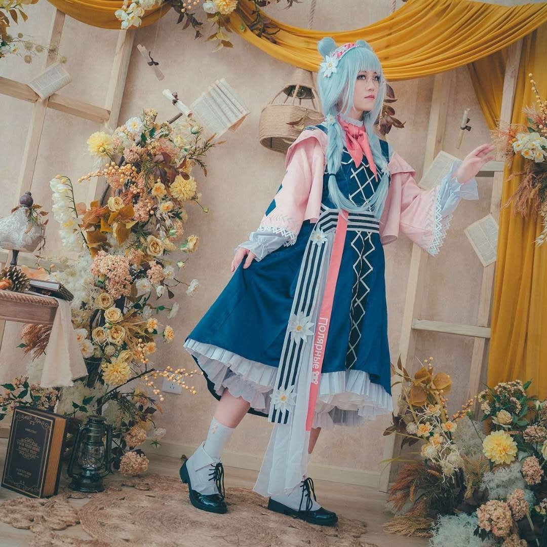 现货星领域明日方舟cos服真理皮肤书味cosplay服装日常女假发全套