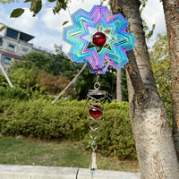 Шестидюймовая красочная снежинка + спиральный хвост, бесплатный липкий крючок.