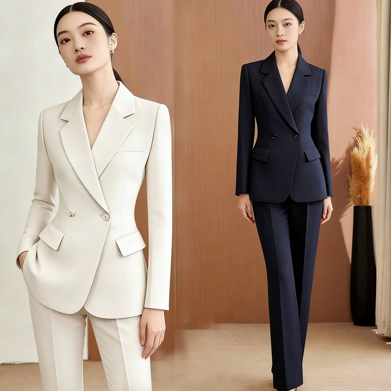 职业套装女西装高级气质休闲外套2025通勤面试正装黑色秋冬工作服