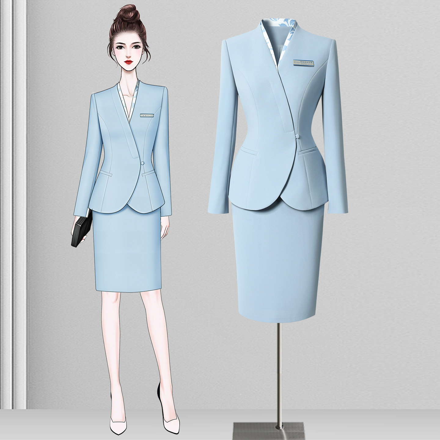 西装套装女气质高级感美容师上班服新款春秋医美修身正装工作服