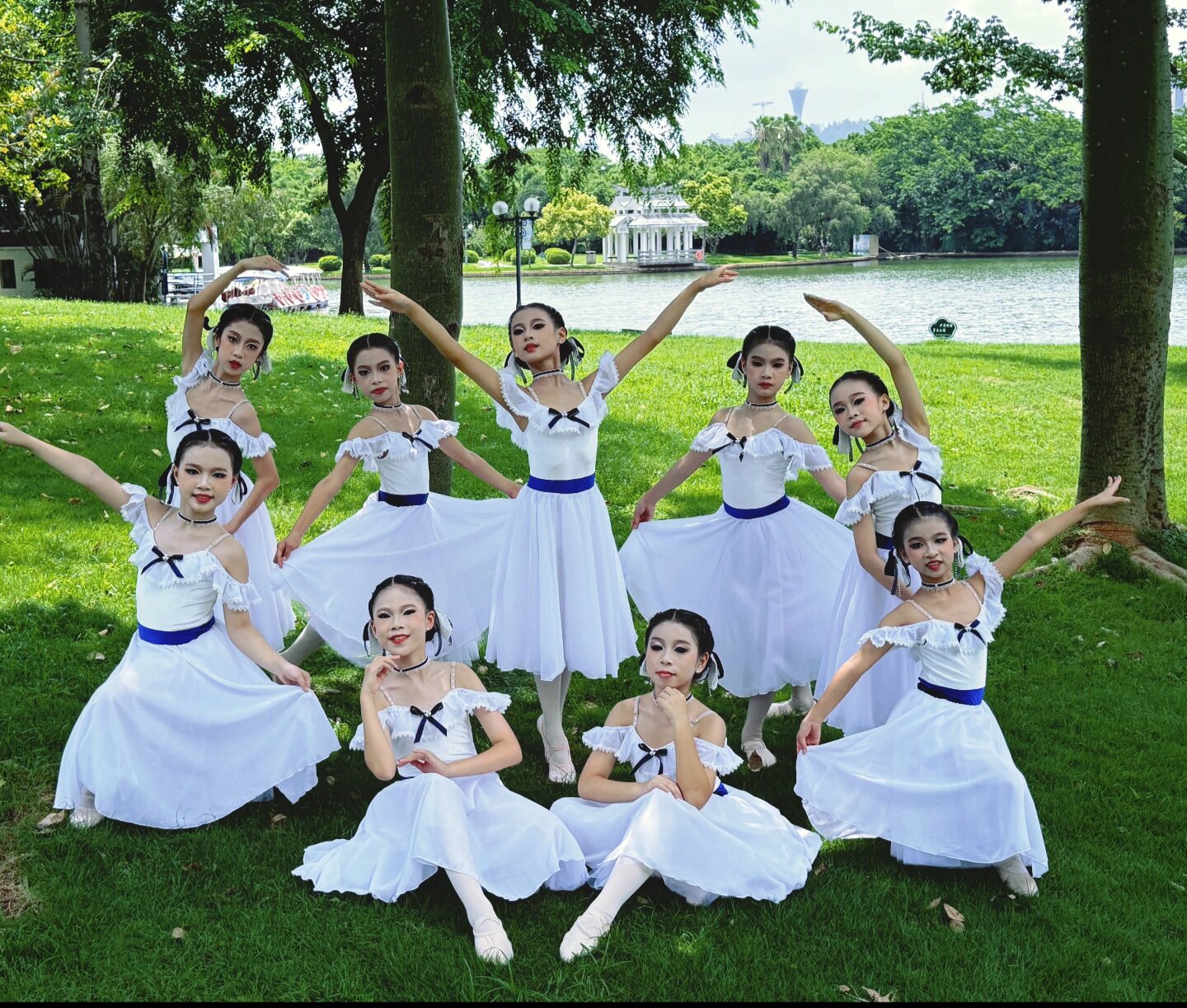 【毕业舞会】儿童芭蕾舞裙演出服蓬蓬长纱裙雪纺专业舞蹈服白色