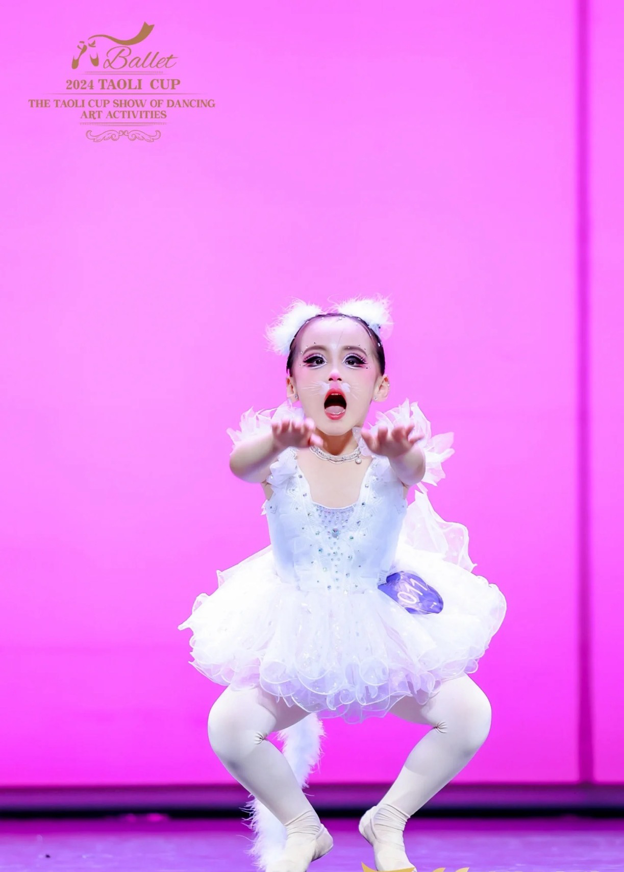 六一儿童芭蕾舞裙女童蓬蓬公主纱裙亮片玩具猫咪幼儿园舞蹈演出服