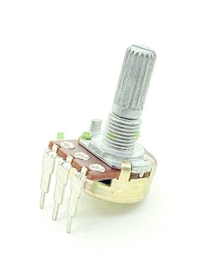 台湾HT 16型A10K立式弯脚功放音响音箱音量电位器 单联3脚20mm轴