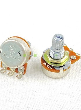 ALPHA 16型 单联 A250K A500K 15MM轴 电吉他 贝斯音量音色电位器