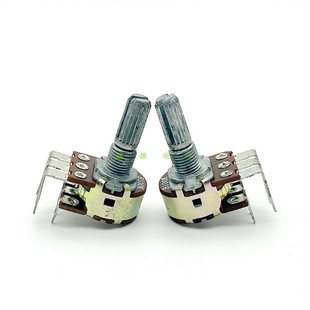 立式弯脚双排6脚可调电阻 音箱功放音响双声道主音量电位器B100K