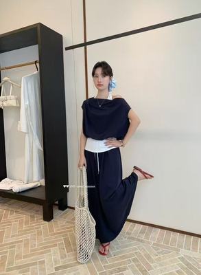 2025夏季新款韩版时尚休闲慵懒风印花宽松T恤女连衣裙潮套装