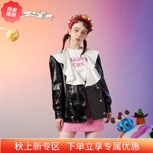 时尚新款绵羊皮外套CHARFEN小众