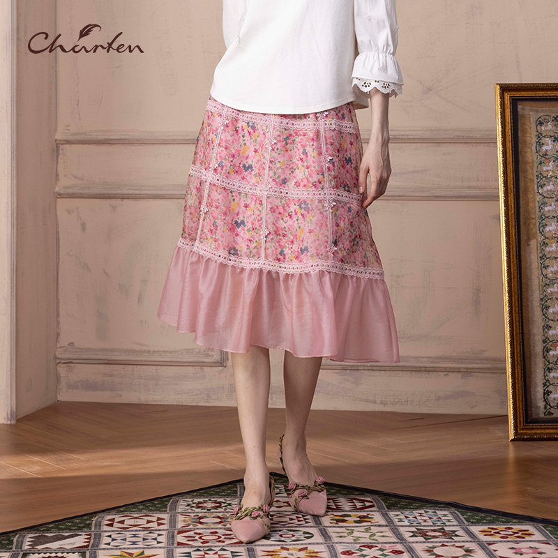 CHARFEN朝峰半裙A字裙甜美