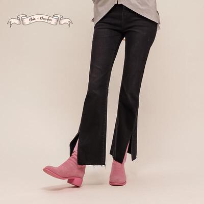 CHARFEN复古百搭时尚牛仔裤