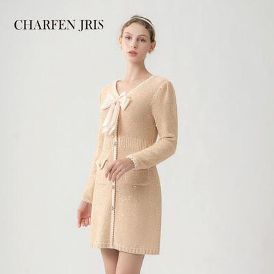 卓雅法式2024新款蝴蝶结连衣裙