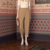 朝峰夏蕾丝拼接休闲裤 女CFD1A083 3130D