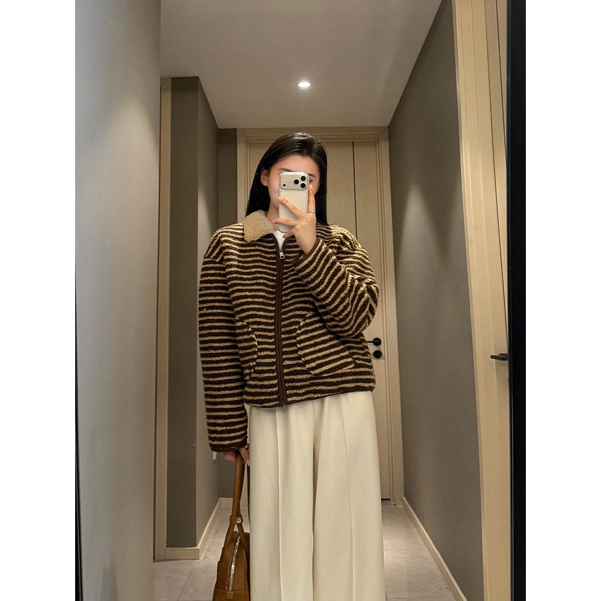 LYHOOC李鱼鱼翻领摇粒绒宽松外套女2025秋冬miu系加厚棉衣棉服女,女装/女士精品,短外套,淘宝优惠券,粉丝福利购,淘宝优惠卷