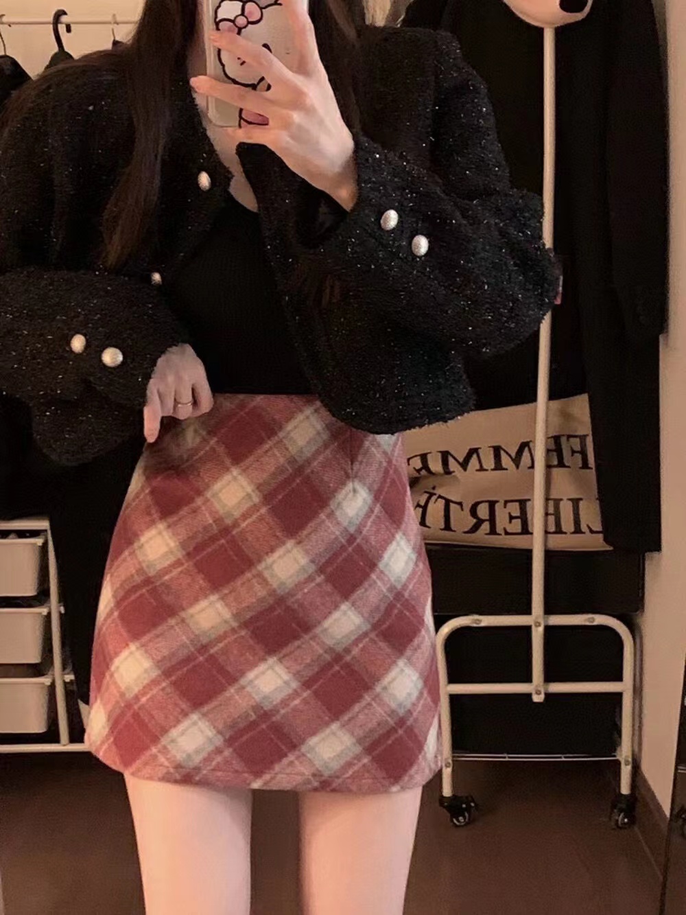 liyu短裙包臀裙韩版a字设计感