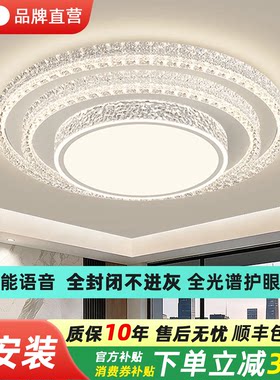 天鹅湖2026新款圆形客厅灯高级感意式极简大厅主灯吸顶灯全屋灯具