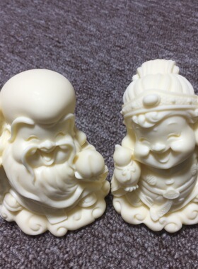 商海经寿星翁寿星婆桌面摆件