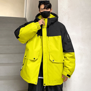 拼色羽绒服男青少年学生2023新款防风防水保暖防寒冲锋衣冬季外套
